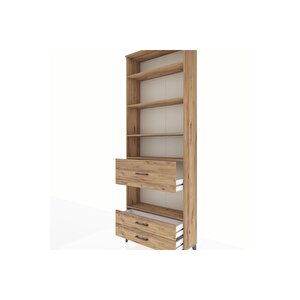 Arges Dolap 5 Raflı 3 Çekmeceli 88x30x243 Çam-çam