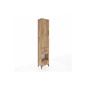 Arges Dolap 4 Raflı 2 Çekmeceli Tek Kapaklı 44x30x221 Çam-çam