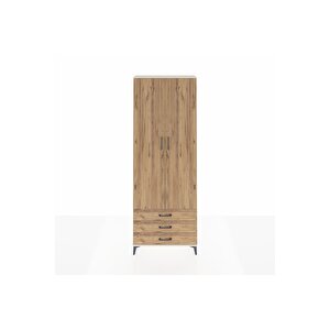 Arges Dolap 2 Raflı 3 Çekmeceli Tek Askılı 88x30x243 Aytaşı-çam