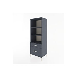 Hyperion Dolap 3 Raflı 2 Çekmeceli 60x44x163 Antrasit-antrasit