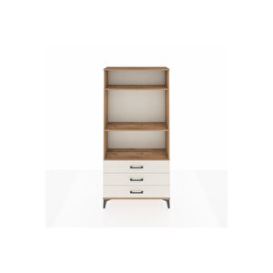 Arges Dolap 3 Raflı 3 Çekmeceli 88x30x182 Çam-aytaşı