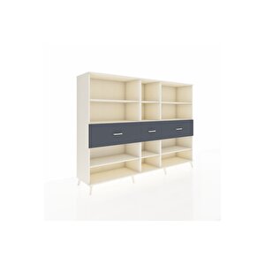 Hyperion Dolap 9 Raflı 3 Çekmeceli  220x44x163 Aytaşı-aytaşı/antrasit