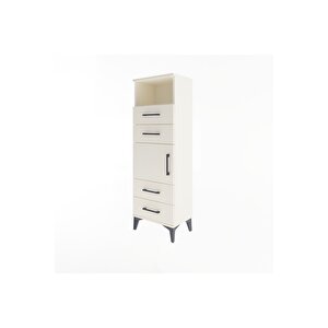 Arges Dolap 2 Raflı 4 Çekmeceli Tek Kapaklı 44x30x134 Aytaşı-aytaşı