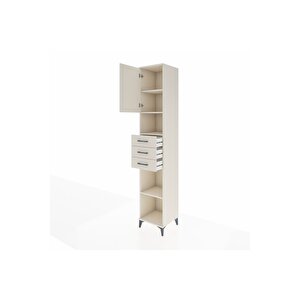 Hyperion Dolap 4 Raflı 3 Çekmeceli Tek Kapaklı 44x44x243 Aytaşı-aytaşı