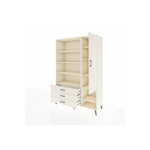 Hyperion Gardrop 9 Raflı 3 Çekmeceli Tek Kapaklı  132x44x195 Aytaşı-aytaşı