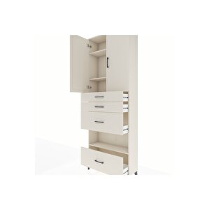 Arges Dolap 4 Raflı 4 Çekmeceli 2 Kapaklı 88x30x243 Aytaşı-aytaşı
