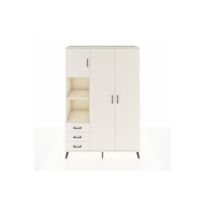 Hyperion Gardrop 6 Raflı 3 Çekmeceli Tek Askılı 132x44x195 Aytaşı-aytaşı