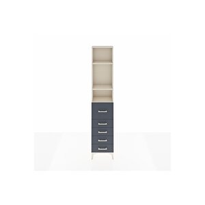 Arges Dolap 3 Raflı 5 Çekmeceli 44x30x221 Aytaşı-antrasit