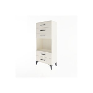 Arges Dolap Tek Raflı 5 Çekmeceli 60x30x134 Aytaşı-aytaşı