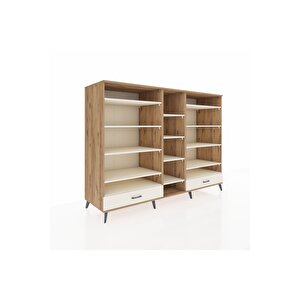 Kronos Dolap 14 Raflı 2 Çekmeceli  220x59x163 Çam-aytaşı