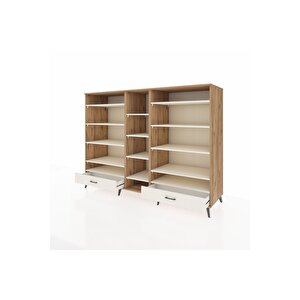 Kronos Dolap 14 Raflı 2 Çekmeceli  220x59x163 Çam-aytaşı