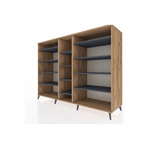 Kronos Dolap 11 Raflı  220x59x163 Çam-çam/antrasit