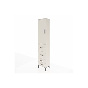Arges Dolap 3 Raflı 4 Çekmeceli Tek Kapaklı 44x30x221 Aytaşı-aytaşı