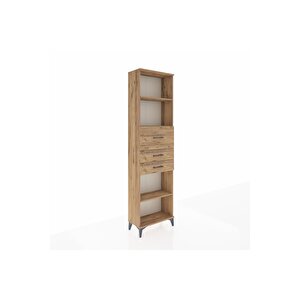 Arges Dolap 3 Raflı 3 Çekmeceli 60x30x221 Çam-çam