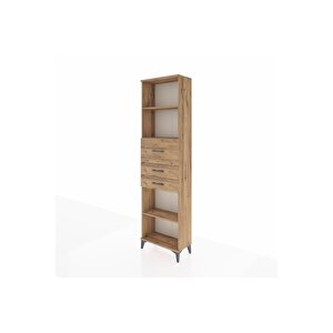 Arges Dolap 3 Raflı 3 Çekmeceli 60x30x221 Çam-çam