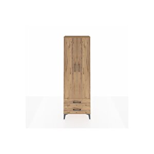 Arges Dolap 5 Raflı 2 Çekmeceli 2 Kapaklı 60x30x182 Çam-çam