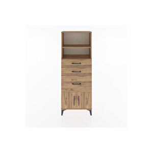 Arges Dolap 2 Raflı 3 Çekmeceli 2 Kapaklı 60x30x163 Çam-çam