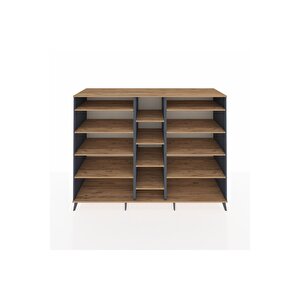 Kronos Dolap 11 Raflı  220x59x163 Antrasit-çam