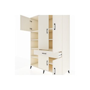 Kronos Dolap 8 Raflı Tek Çekmeceli 5 Kapaklı 132x59x195 Aytaşı-aytaşı/aytaşı