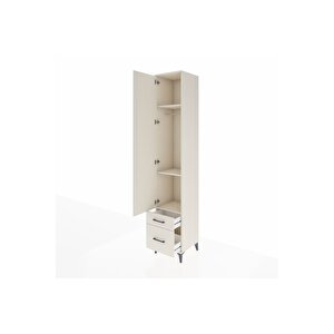 Hyperion Dolap 3 Raflı 2 Çekmeceli Tek Askılı 44x44x243 Aytaşı-aytaşı