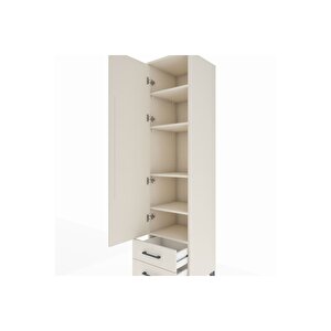 Hyperion Dolap 5 Raflı 2 Çekmeceli Tek Kapaklı 44x44x195 Aytaşı-aytaşı