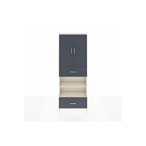 Arges Dolap 5 Raflı 2 Çekmeceli 2 Kapaklı 88x30x243 Aytaşı-antrasit