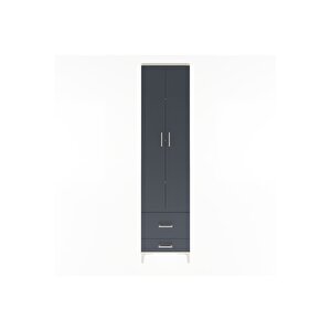 Arges Dolap 4 Raflı 2 Çekmeceli 2 Kapaklı 60x30x243 Aytaşı-antrasit