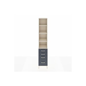 Hyperion Dolap 4 Raflı 4 Çekmeceli 44x44x243 Aytaşı-antrasit