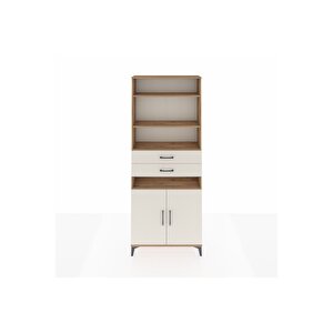 Arges Dolap 5 Raflı 2 Çekmeceli 2 Kapaklı 88x30x221 Çam-aytaşı