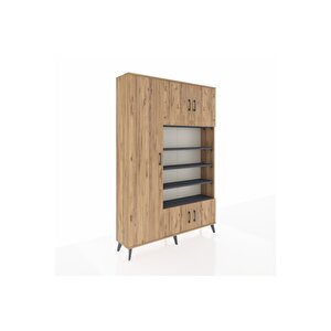 Arges Dolap 10 Raflı 5 Kapaklı 132x30x195 Çam-çam/antrasit