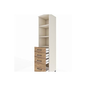 Hyperion Dolap 3 Raflı 4 Çekmeceli 44x44x195 Aytaşı-çam