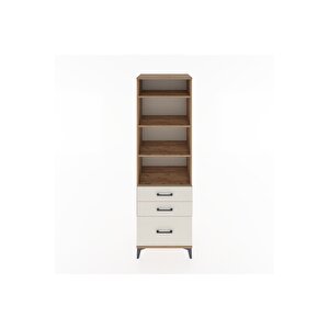 Hyperion Dolap 4 Raflı 3 Çekmeceli 60x44x195 Çam-aytaşı