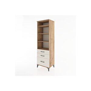 Hyperion Dolap 4 Raflı 3 Çekmeceli 60x44x195 Çam-aytaşı