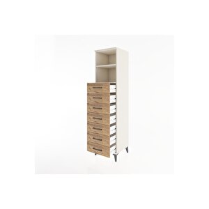 Hyperion Dolap 2 Raflı 7 Çekmeceli 44x44x182 Aytaşı-çam