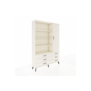 Arges Gardrop 8 Raflı 6 Çekmeceli Tek Kapaklı  132x30x195 Aytaşı-aytaşı