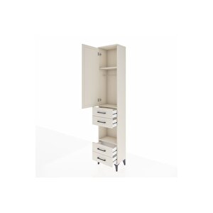 Arges Dolap 3 Raflı 4 Çekmeceli Tek Askılı 44x30x221 Aytaşı-aytaşı
