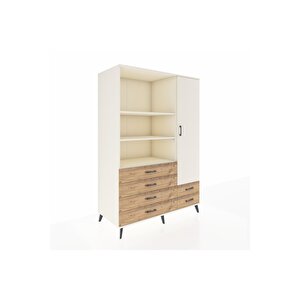 Kronos Dolap 7 Raflı 6 Çekmeceli Tek Kapaklı  132x59x195 Aytaşı-aytaşı/çam