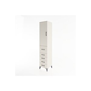 Hyperion Dolap 3 Raflı 5 Çekmeceli Tek Kapaklı 44x44x221 Aytaşı-aytaşı