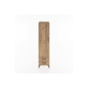 Hyperion Dolap 4 Raflı 2 Çekmeceli Tek Kapaklı 44x44x182 Çam-çam