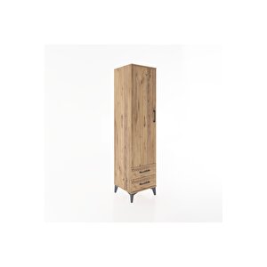 Hyperion Dolap 4 Raflı 2 Çekmeceli Tek Kapaklı 44x44x182 Çam-çam