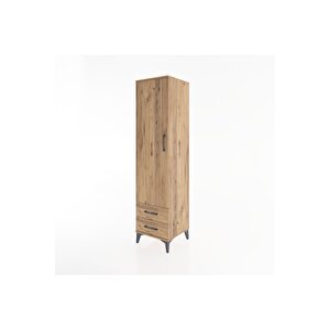 Hyperion Dolap 4 Raflı 2 Çekmeceli Tek Kapaklı 44x44x182 Çam-çam