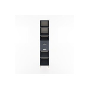 Hyperion Dolap 4 Raflı 2 Çekmeceli 44x44x221 Antrasit-antrasit