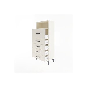 Arges Dolap Tek Raflı 5 Çekmeceli 60x30x134 Aytaşı-aytaşı