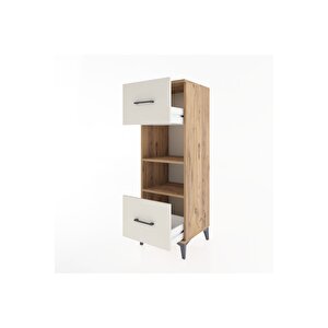 Hyperion Dolap 2 Raflı 2 Çekmeceli 44x44x134 Çam-aytaşı