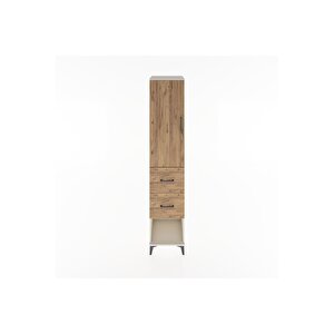 Hyperion Dolap 3 Raflı 2 Çekmeceli Tek Kapaklı 44x44x221 Aytaşı-çam