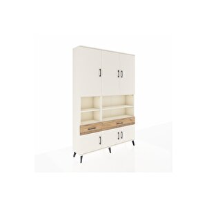 Arges Dolap 8 Raflı 2 Çekmeceli 6 Kapaklı 132x30x195 Aytaşı-aytaşı/çam