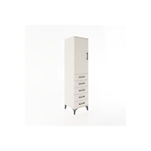 Hyperion Dolap 2 Raflı 5 Çekmeceli Tek Kapaklı 44x44x182 Aytaşı-aytaşı