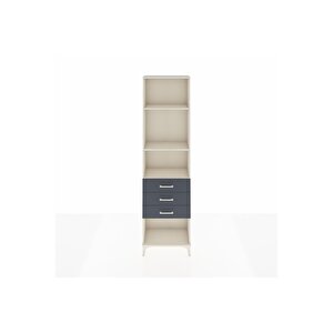 Arges Dolap 3 Raflı 3 Çekmeceli 60x30x221 Aytaşı-antrasit