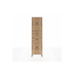 Arges Dolap 3 Raflı 3 Çekmeceli 4 Kapaklı 60x30x221 Aytaşı-çam