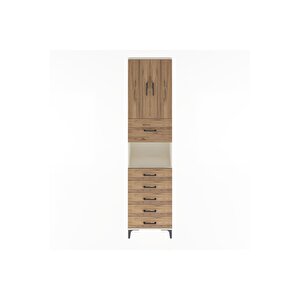 Arges Dolap 3 Raflı 6 Çekmeceli 2 Kapaklı 60x30x243 Aytaşı-çam